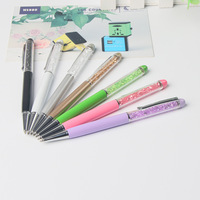 Vente en gros logo promotionnel stylo cristal en aluminium largeur d'écriture de 1.0mm pour offrir des souvenirs et des cadeaux
