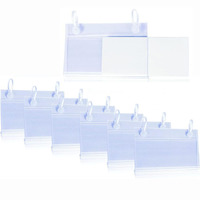 Porte-étiquette suspendu de haute qualité porte-étiquette en plastique transparent en plastique Pvc étagère réutilisable panier porte-étiquettes pour magasin de détail