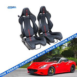 Asientos de Carreras Ajustables Manualmente Personalizables en Cuero Genuino Alcantara para Ferrari California - Product Image 1