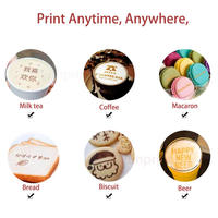 Handheld eetbare voedselprinter, op knop bediende draagbare latte art-printpen voor koffie, cake, macaron, yoghurt, cocktail, doe-het-zelf