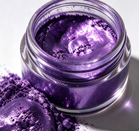 Poudre de pigment de revêtement à effet spécial GUANZUN, aluminium violet holographique, taille des particules de 5 à 100 microns, pour emballages de luxe