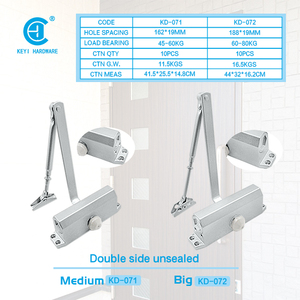 Chiusura della porta nascosta idraulica resistente in lega di alluminio moderna con forza di chiusura regolabile automatica - Product Image 4