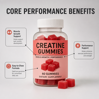 Créatine monohydratée pour adultes, hommes, femmes, athlètes, gommes de créatine pour la remise en forme