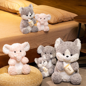 Özelleştirilebilir büyük fil yumuşak peluş oyuncak rahat yavru peluş bebek PP dolum örgü stres giderici için ODM doğum günü hediyesi - Product Image 4