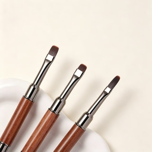 KOUYA BEAUTY Pincel de uñas de doble punta con mango de madera, pinceles de gel de doble punta para manicura, venta al por mayor para salones de uñas - Product Image 4