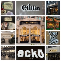 Enseigne LED 3D personnalisée, lettres métalliques étanches pour extérieur avec face en acrylique pour vitrine, image de marque commerciale, vente en gros OEM