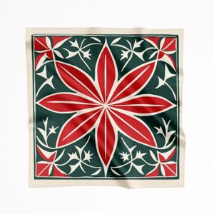 Pañuelo de seda de lujo de 90x90cm con estampado de cadena y cinturón, inspirado en marcas de alta costura, con diseño dorado, para mujer, personalizado. - Product Image 3