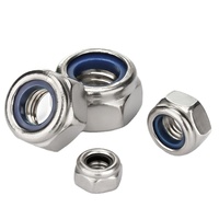 Capuchon d'écrou autobloquant anti-desserrage en nylon, en acier inoxydable 304/316, zingué, M3-M4-M5-M6-M8-M10, Grade 4.8, hexagonal