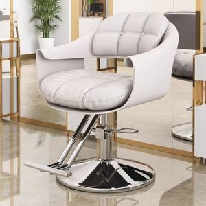 Sillón de Peluquería Hidráulico Reclinable Dorado, Equipo de Salón de Belleza, Silla de Barbero Ajustable, Silla de Estilismo Resistente para Salón - Product Image 6
