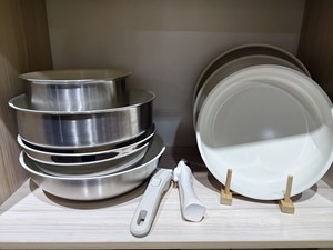 Ensemble de <span class=keywords><strong>casseroles</strong></span> en acier inoxydable céramique antiadhésif de qualité supérieure, écologiques, durables, avec poignée <span class=keywords><strong>amovible</strong></span>, nouveau design - Product Image 1