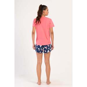 Conjunto de Top y Pantalones Cortos KADIN P.SUPREM O YAKA KISA KOL ETEGI OVAL SORT - Rosa - Rosa - Product Image 4