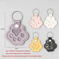 Porte-clés commémoratif pour animaux de compagnie en cuir PU avec empreinte de patte, porte-échantillon de fourrure, breloque de sac, cadeau pour maman de chien ou chat, pour la commémoration d'un animal, vente en gros