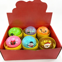Boîte Mystère de Noël 8,5 cm : Jouet Squishy TPR en forme de Boulette Anti-stress, Balle Fidget, Cadeau Surprise de Fêtes pour Filles
