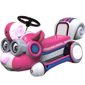 Squirrel Cartoon Kids Electric Ride-On Car | Steerable Battery Powered Toy Car with <b>LED</b> <b>Lights</b> for Home & Playgrounds - Product Image 1