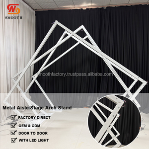 LEDA Hot Entrance Decor Geometric Metal LED Light <b>Arch</b> RGB Colorful Geometric Wrought Iron Background for <b>Wedding</b> - Product Image 3