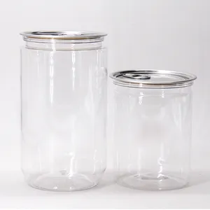 식품 통조림 용 투명 쉬운 오픈 애완 동물 플라스틱 캔