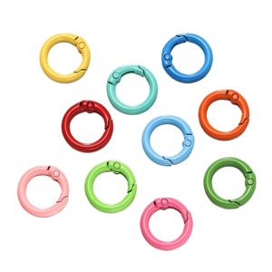Colorful Zinc Alloy Spring Buckle Ring <b>Small</b> Painted Open Circle For Phone Chain <b>Bag</b> DIY Accessory - Product Image 5