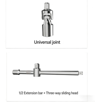 Jeu d'outils à douilles pour réparation automobile 8-32 mm, kit de clés à cliquet robustes 43 pièces pour l'entretien des véhicules