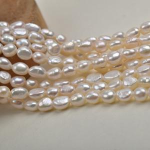 Perlas Sueltas de Agua Dulce Naturales de Forma Barroca de 6 mm del Lago Zhuji Shanxia, Producto Semiterminado - Product Image 3