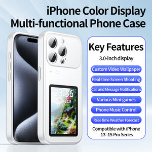 <span class=keywords><strong>Custodia</strong></span> Ibrida TPU PC per <span class=keywords><strong>Apple</strong></span> <span class=keywords><strong>iPhone</strong></span> 15 <span class=keywords><strong>14</strong></span> 13 <span class=keywords><strong>Pro</strong></span> Max con Display Posteriore Intelligente per Riprese in Tempo Reale e Protezione Mirroring - Product Image 1