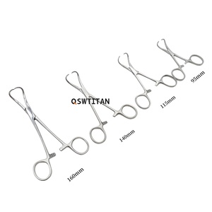 Pinset gigi kain handuk penjepit tang 9/11/14/16cm tang runcing instrumen mikro baja tahan karat - Product Image 3