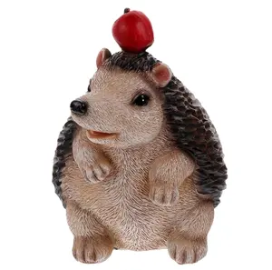 Resin hedgehog sculpture micro home decoration porcupine animal