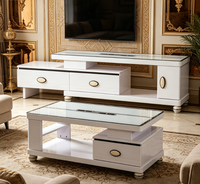 Ensembles de salon modernes 2026 : Meuble TV, Table basse de luxe avec rangement, Table basse de salon, Armoire de rangement