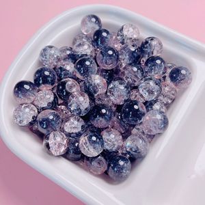 Cuentas de esmalte de ráfaga de hielo triturado de 10MM, collar DIY, pulsera, Material, cambio gradual, cuentas de vidrio Lucite, cuentas acrílicas de plástico - Product Image 4