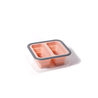 Boîte à lunch pliable en silicone, ensemble de contenants pour la préparation des repas, boîte de rangement alimentaire avec couvercles transparents pour la cuisine, les voyages, passe au micro-ondes