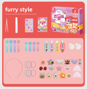 Kit d'activités créatives Kawaii DIY pour jeunes stylistes : fabrication de pinces à cheveux faites main, ensemble d'accessoires, jouets éducatifs pour enfants et adultes - Product Image 3