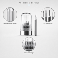 Mini-jeu de tournevis de précision 30 en 1, kit d'outils de réparation compact et portable pour la maison, le bureau et la voiture, outil EDC à poignée en aluminium, ROHS