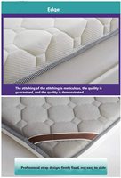 Matelas en mousse à mémoire de forme en gel PU haute densité de qualité supérieure, surmatelas en mousse viscoélastique pour soulagement de la pression