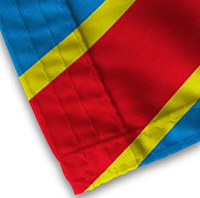 Drapeaux de publicité extérieure Drapeau en polyester de haute qualité personnalisé 3*5 FT les drapeaux nationaux de la République démocratique du Congo