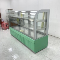Vitrine Réfrigérée de Comptoir pour Gâteaux en Acier Inoxydable de Haute Qualité avec Éclairage LED et Verre Trempé Anti-Buée
