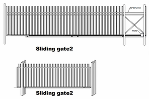 שער הזזה כבד עם קצה חנית |   שער ביטחון מפלדה מצופה אבקה לחניה מסחרית ופרטית - Product Image 6