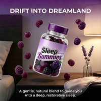 Complément alimentaire en gommes pour le sommeil, sans sucre, naturel, végétalien, avec 5 mg de magnésium et vitamine D, en marque privée personnalisée, pour les fournisseurs Amazon
