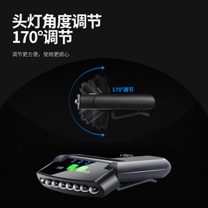 ไฟหน้าแบบหนีบ LED แบบชาร์จไฟได้ กันน้ำ ปรับได้ สำหรับตกปลาตอนกลางคืน พร้อมปีกหมวก - Product Image 2
