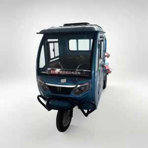 Blue 60V Trike with Enclosed Cabin 100-200kg Payload 50-70km <b>Range</b> for Transport Logistics & Delivery - Product Image 2
