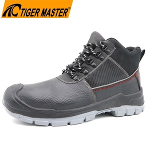 Scarpe Antinfortunistiche da Uomo CE S3 FO SR in Pelle Nera con Punta in Acciaio, Antiperforazione, Antistatiche, Resistenti <span class=keywords><strong>a</strong></span> Olio e Acqua, Suola Antiscivolo in PU - Product Image 1