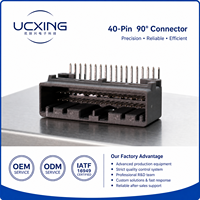Connecteur de têtes de bornes PCB MX34016NF3 WX-210 à 40 broches, angle droit 90 degrés, pas de 2,2 mm, 2,5 A 12 V, certifié IATF16949, OEM d'usine
