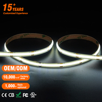 Lampu Strip LED COB Tahan Air Berkualitas Tinggi IP65 3000K 4000K 6000K 480LEDs 24V Fleksibel