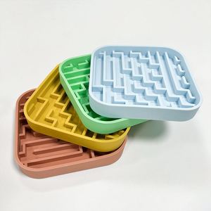 Es-Pro Eco-Friendly Pet Bowls & Feeders Slow Food Dining <b>Mat</b> for Dogs & <b>Cats</b> Silicone Fixed Belt Sucker ODM/OEM Pet Food Grade - Product Image 2