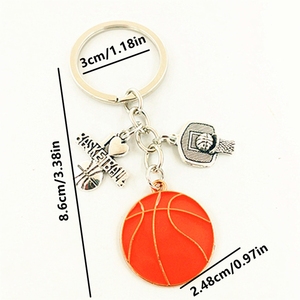 Llavero Deportivo <span class=keywords><strong>Personalizado</strong></span> de Baloncesto con Colgante de Aleación con Acabado en Aceite, <span class=keywords><strong>Regalo</strong></span> para el <span class=keywords><strong>Día</strong></span> <span class=keywords><strong>del</strong></span> <span class=keywords><strong>Padre</strong></span> - Product Image 4