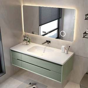 Wholesale MDF Green Modern Bathroom <b>Vanity</b> for Sale - Product Image 4