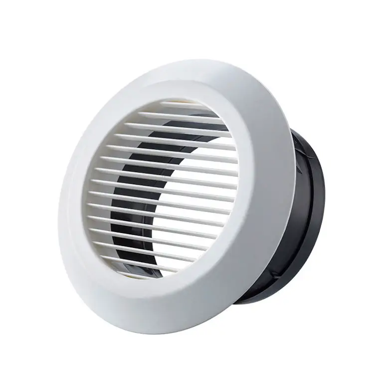 Adjustable air ventilation cover round ducting ceiling wall hole abs air vent grille louver kitchen bath air outlet fresh system