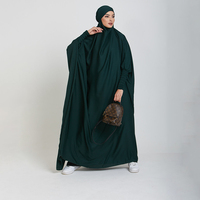 2024 populaires femmes modeste Khimar Hijab Abaya islamique couleur unie à manches longues jupe décontracté femmes prière Jilbab ensemble