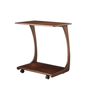 Bona Gold Square Movable C Shaped Side Table Wood <b>Top</b> Portable Coffee Table For Living Room Bedroom Small Apartment - Product Image 1