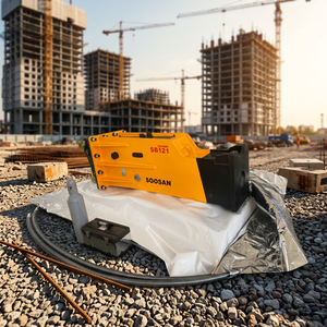 Martillo Hidráulico Silencioso Tipo Caja SB121 con Motor para Excavadora de 28-35 Toneladas, Cincel de 155 mm, Amarillo, 1 Año de Garantía - Product Image 1