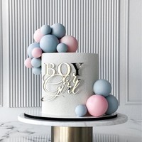 Neue Acryl-Kinder-Geburtstagstorten-Deko Gold Junge oder Mädchen Geburtstagsparty Tortenaufsatz für Babyparty-Geschenk Dessert-Dekoration