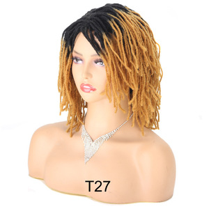 Perruque de Cosplay Courte Bob Dreadlocks au Crochet, Bouclée Crépu Afro Tressée, Synthétique Sans Colle pour Femmes Noires Usage Quotidien - Product Image 6